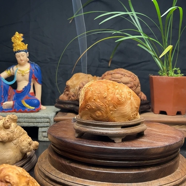 荔枝木荔枝朩香炉摆件，茶空间