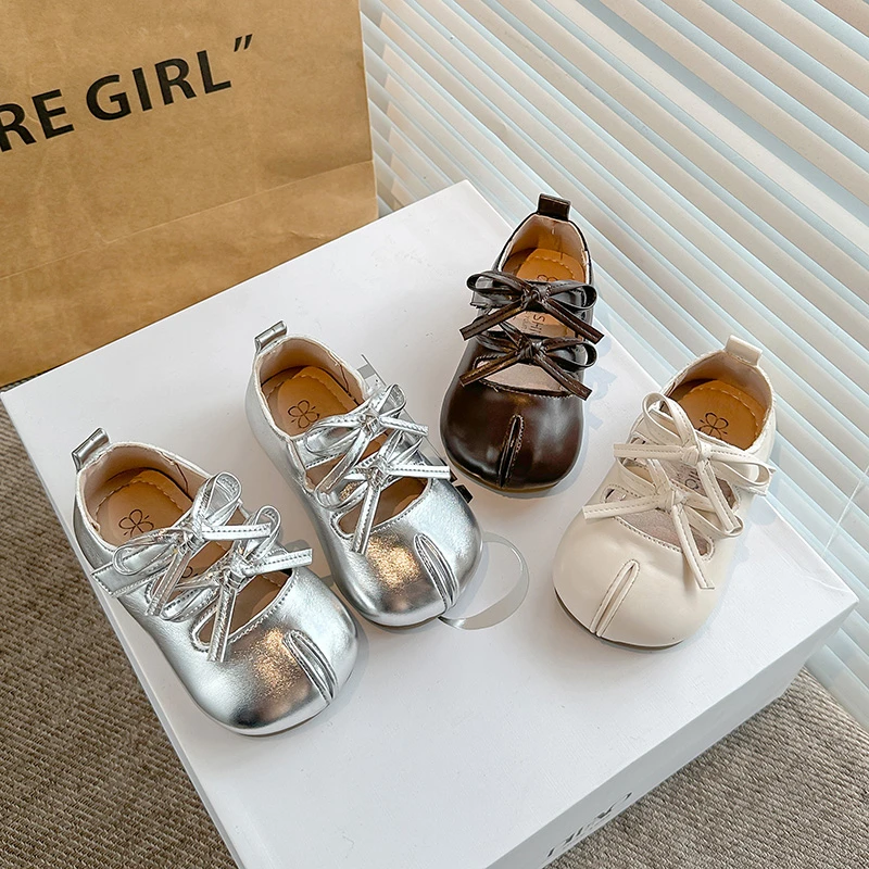 女童公主鞋春秋新款小女孩韩版时尚休闲软底蝴蝶结演出鞋儿童单鞋