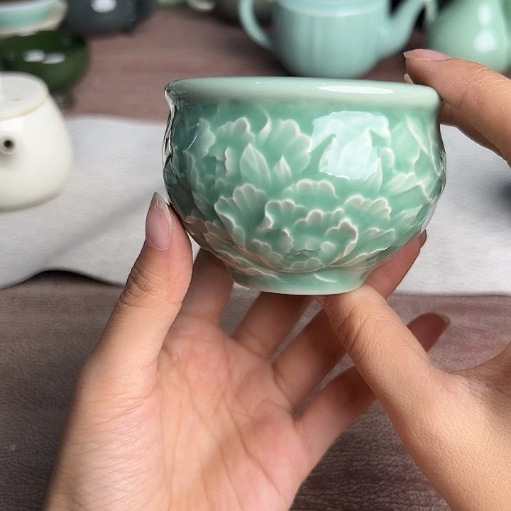 龙泉云间青瓷小米茶器
