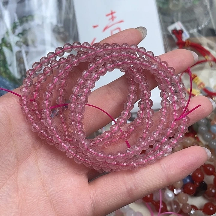 未镶嵌手链水晶草莓晶三圈