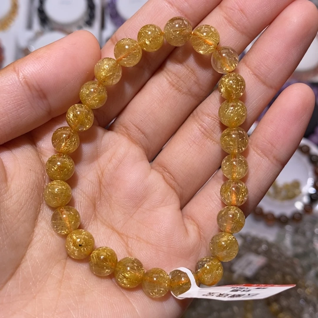 【闪购商品】发晶手链未镶嵌钛晶烟花7.8mm