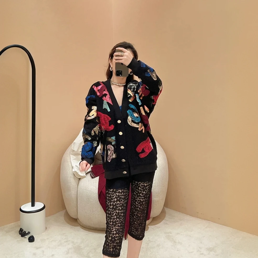 99新 Chanel/香奈儿 H14362 拼色高级手工坊小香风编织外套 34/36