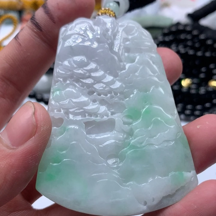 颈饰未镶嵌翡翠保真天然a货翡翠