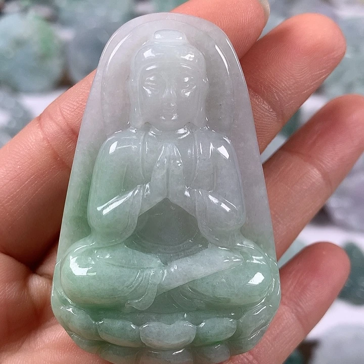 颈饰未镶嵌翡翠大日如来福利卡厚11+