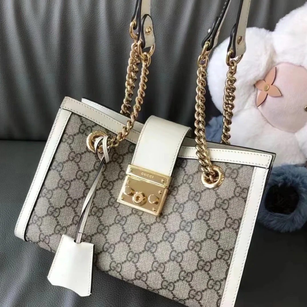 95新 GUCCI/古驰 白色padlock新款/9703