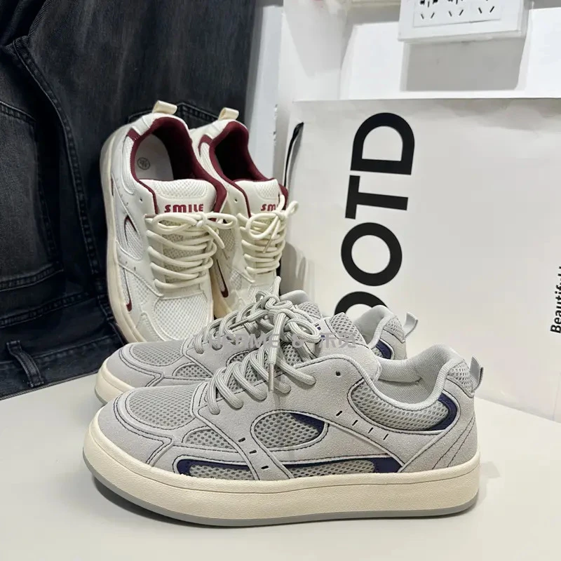 2025夏季新款爆款休闲鞋男生增高厚底透气板鞋男夏季男款白色板鞋