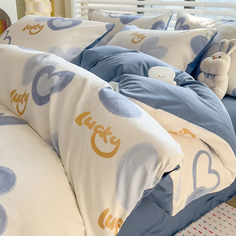 A类水洗棉被套单件被罩2025新款150x200x230cm单人儿童被单非全棉