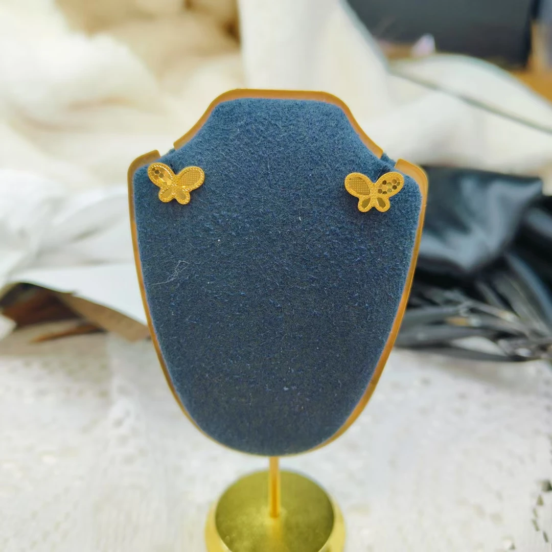 合金耳饰 kaplima altun镂空宽面时尚手镯手工气质轻奢百搭金色