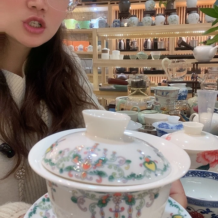 羊脂白玉盖碗盖碗