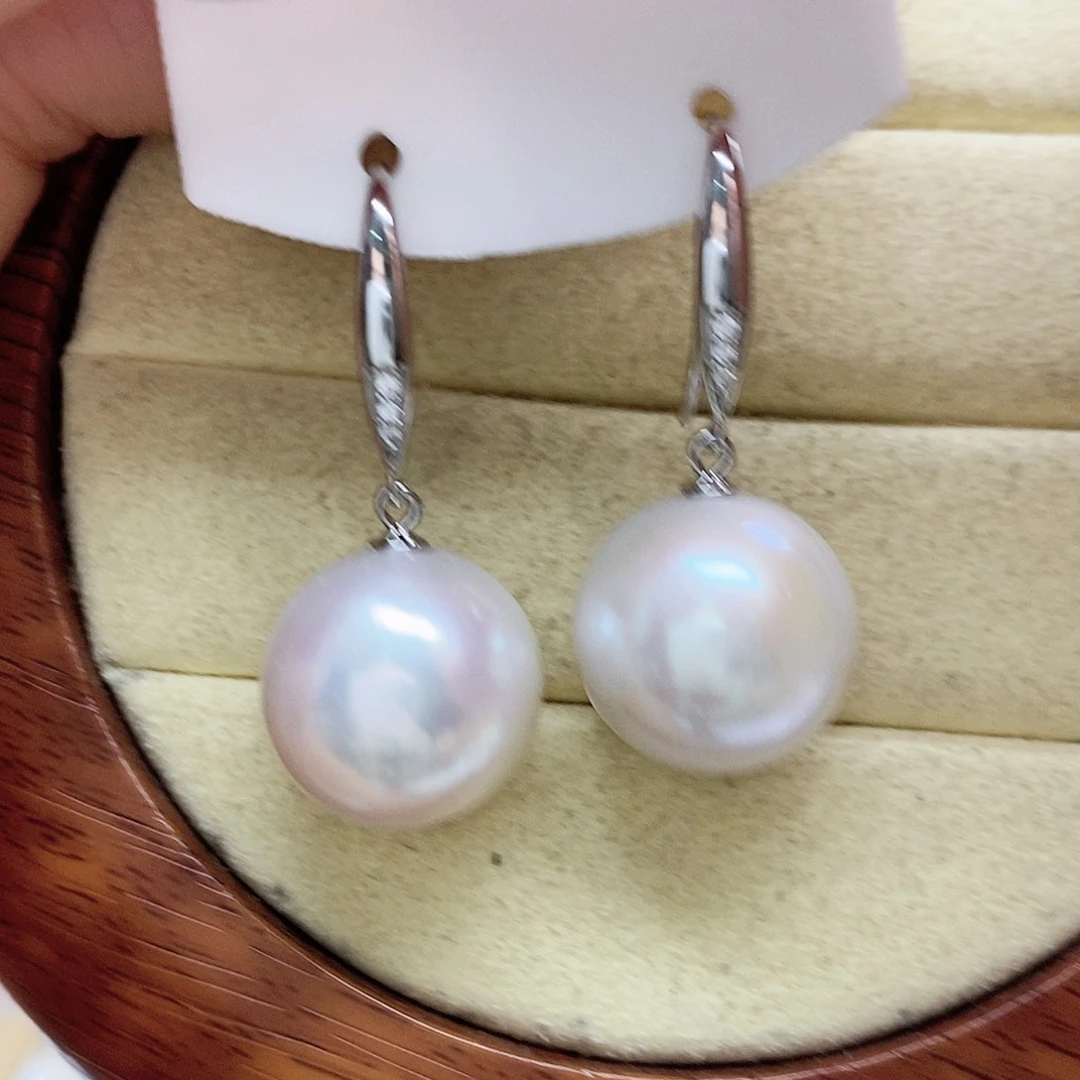 玉***.银S925镶嵌淡水珍珠耳饰