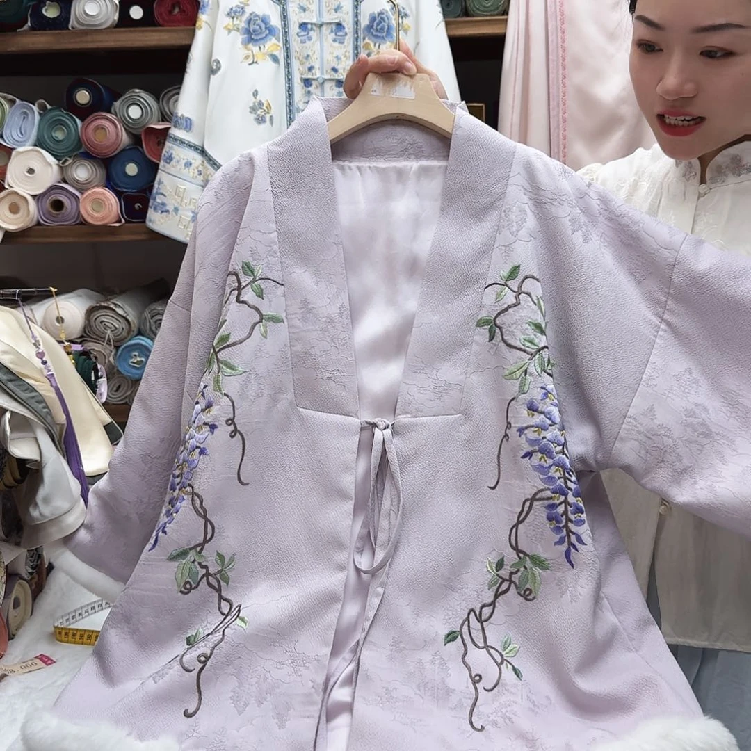 苏绣棉外套1胸围120衣长68