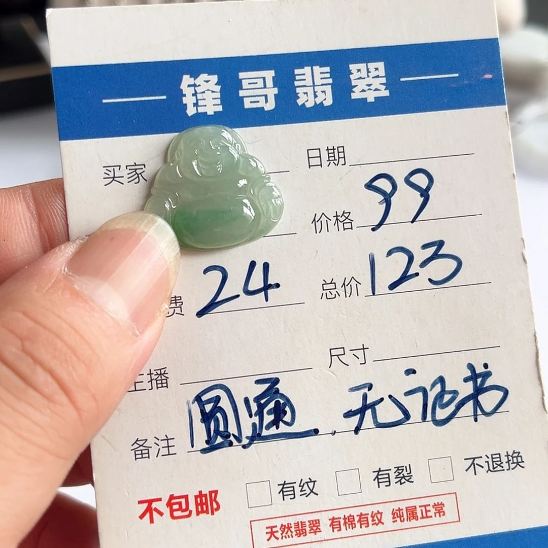 杨***气颈饰未镶嵌翡翠裸石