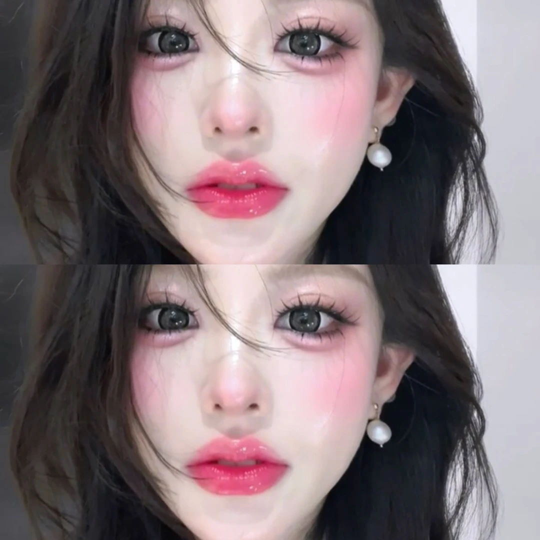 像是阳光打在脸颊健康原生气色！水光镜面唇釉嘟嘟唇显白韩系口红