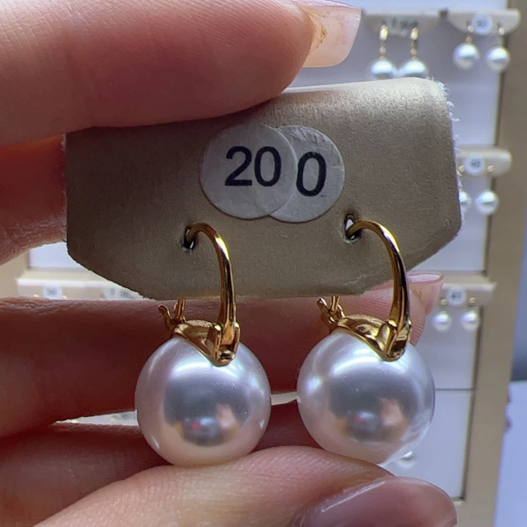 淡水珍珠耳饰银S925镶嵌