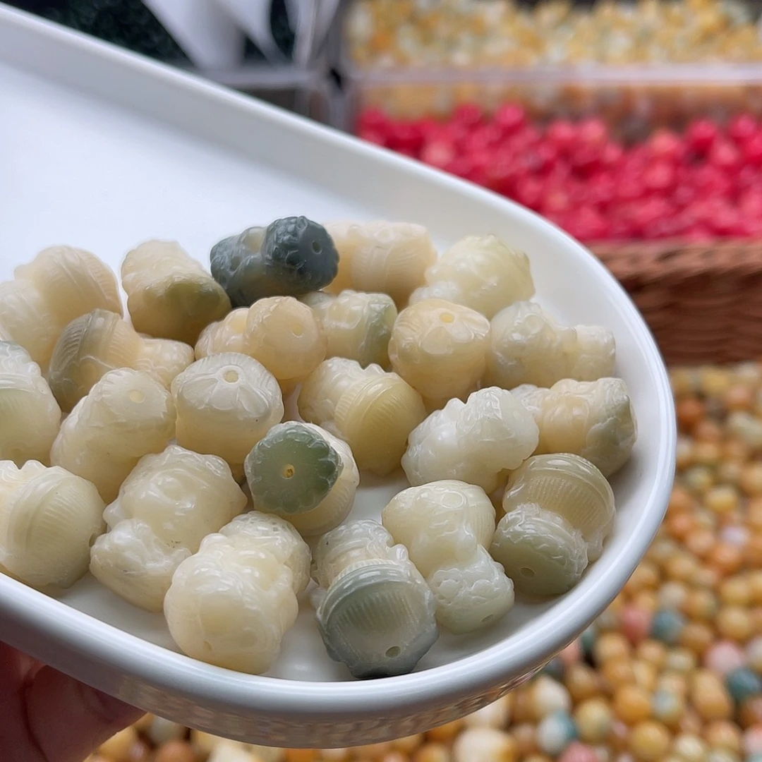 白玉菩提吊坠Q/16mm/5颗