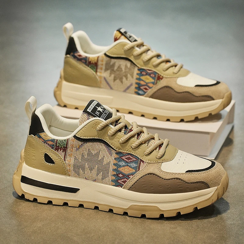 男鞋夏季2025透气老爹鞋潮流鞋子男款百搭鞋子男款运动男式休闲鞋