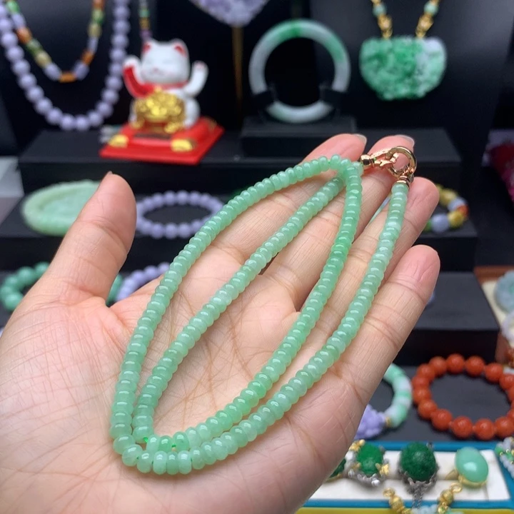 翡翠未镶嵌颈饰翡翠项链