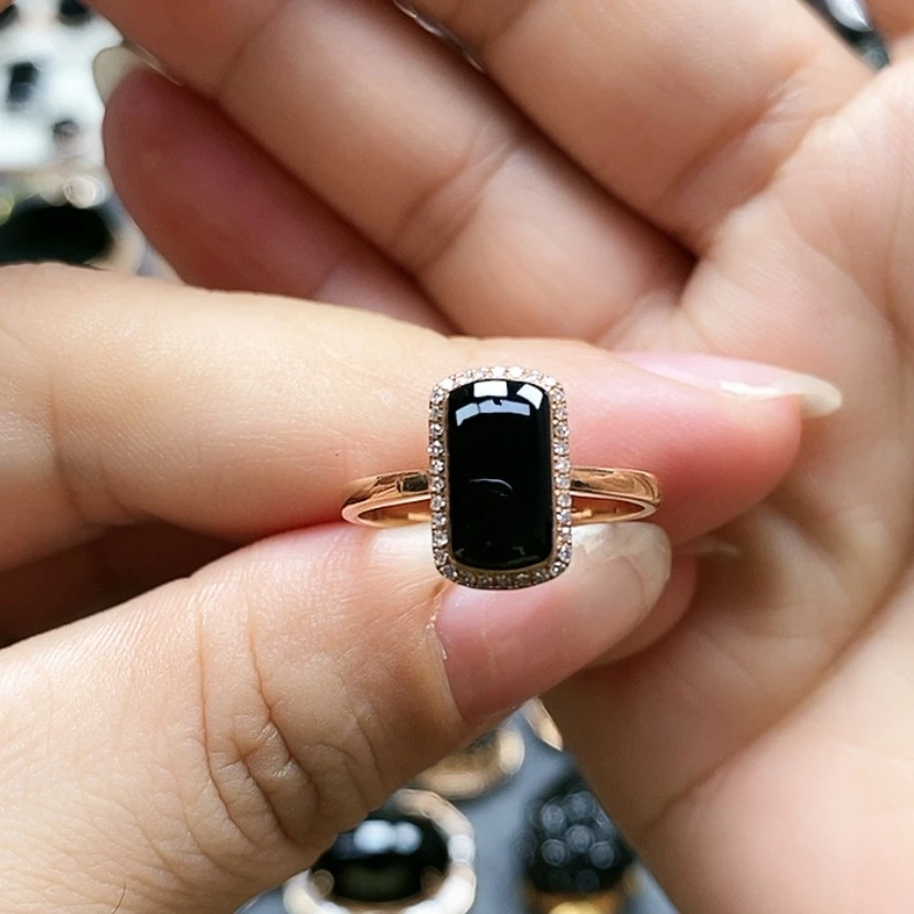 【闪购商品】翡翠戒指18K金镶嵌缅甸