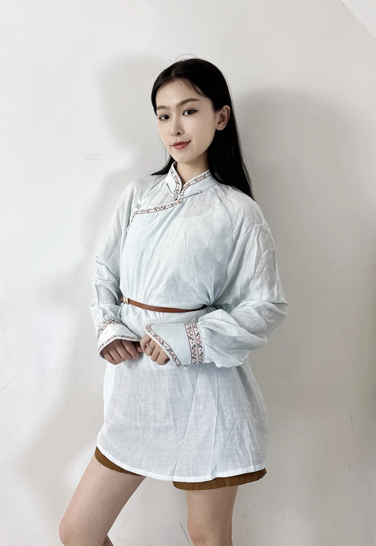 【AYILA】蒙古元素棉麻衬衫显瘦 防晒衫