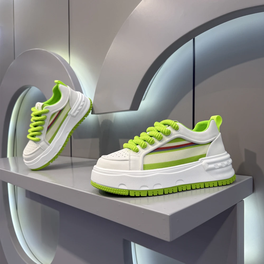 2025新款时尚休闲潮流百搭男士板鞋厚底增高拼色高端潮鞋