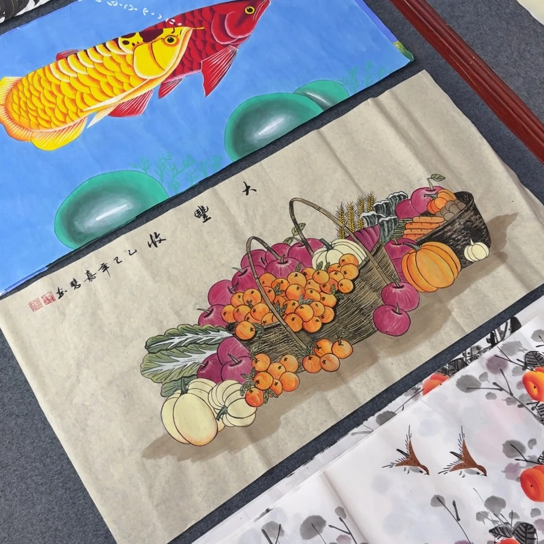 国画三尺尺寸50X100纯手绘作品