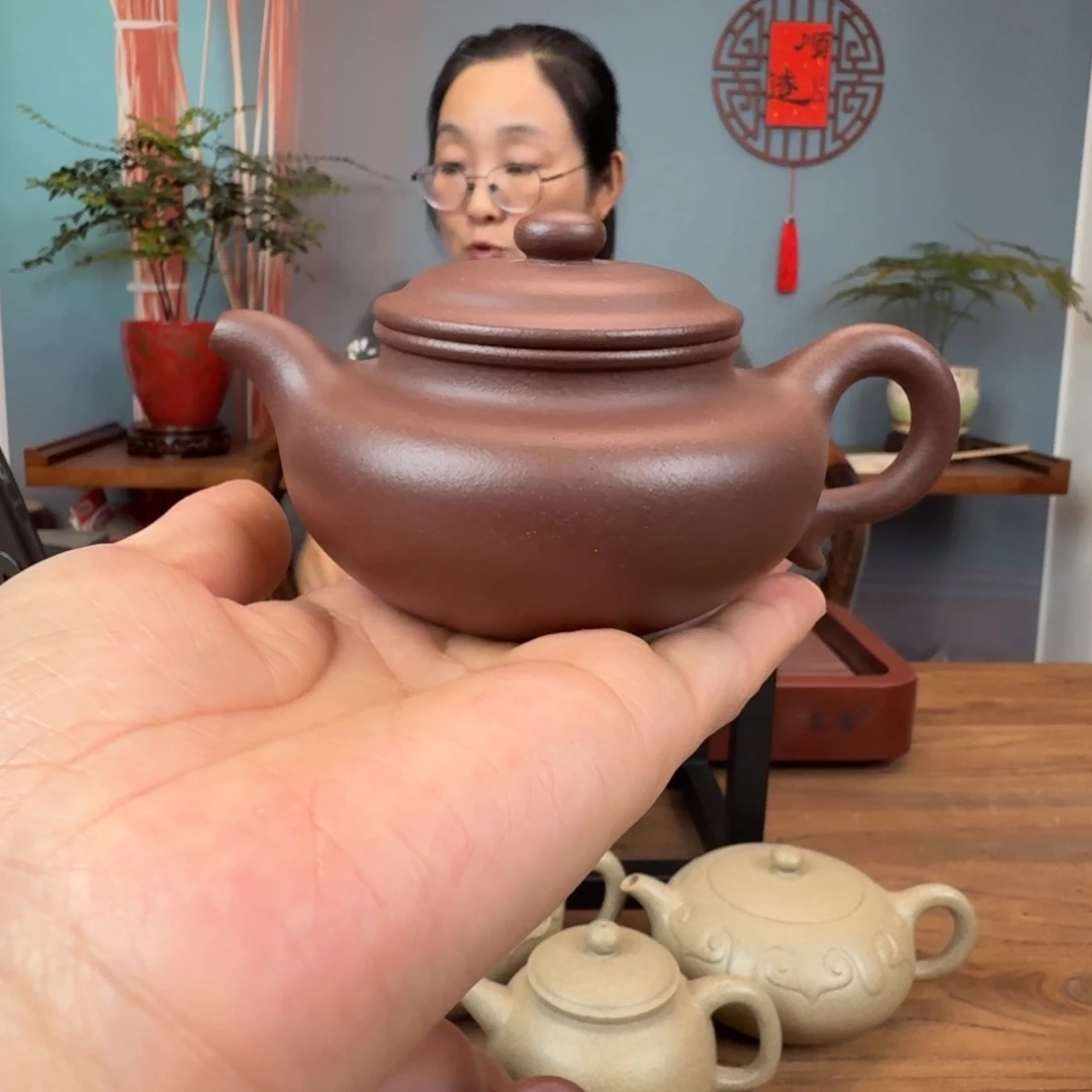 紫泥茶壶原矿全砂老紫泥仿古