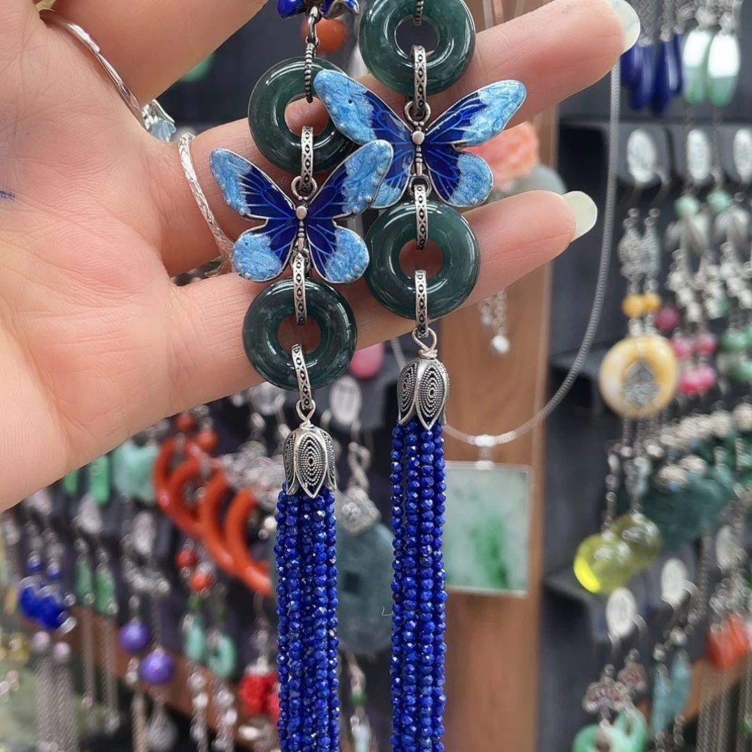 翡翠银S925镶嵌耳饰k****8883hjhggg