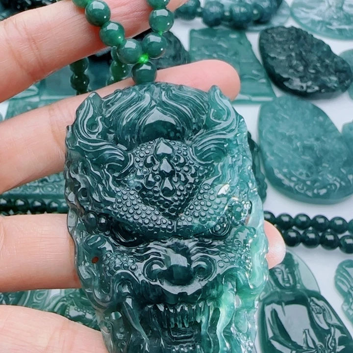 翡翠未镶嵌颈饰多样性发货天然A货翡翠