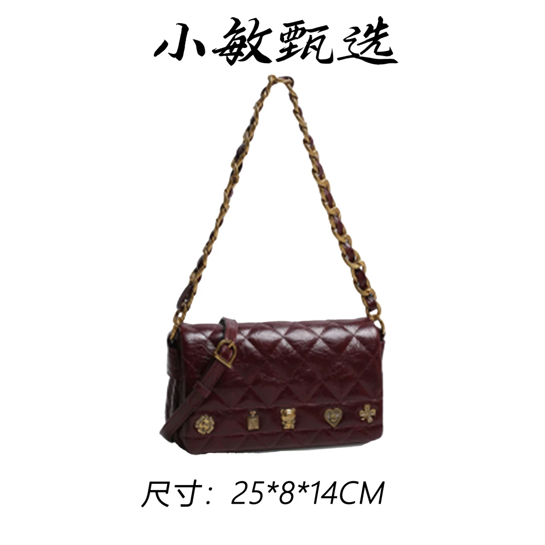 【小敏精选】渠道货QYX-98107-安可拉红经典大气气质百搭女士包包