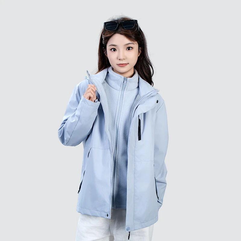 whywalk男女冲锋衣三合一25夹克外套防风防雨户外FKS6899