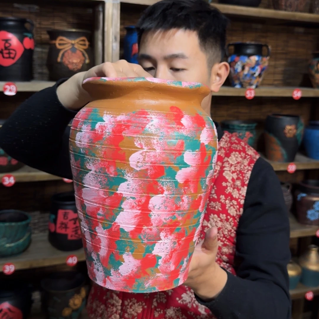 带孔高端浮雕花盆尺寸高25-17