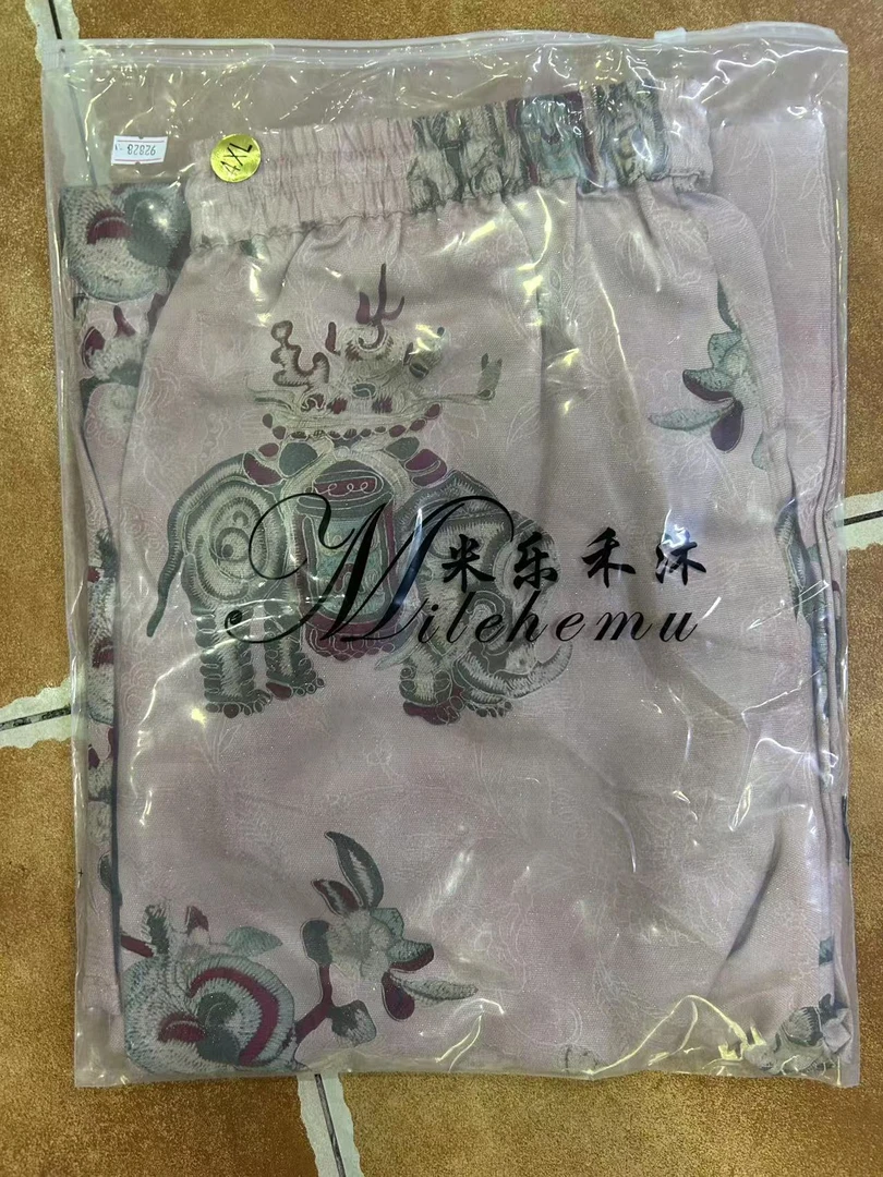 【一潮家】夏款新中式国风时尚休闲小象裤 93828