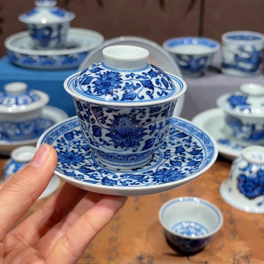 瓷片手工手绘陶瓷茶具
