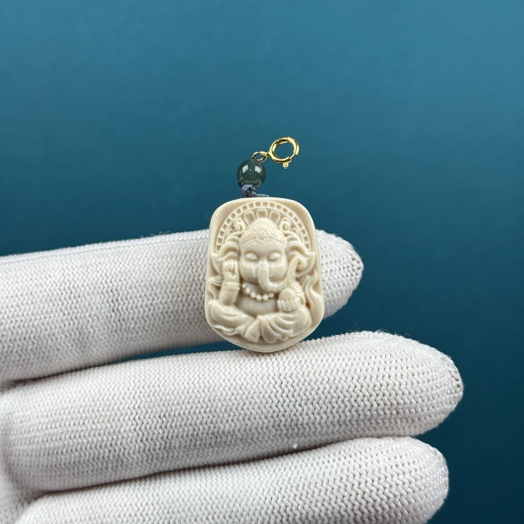 H22-97天然猛犸牙 象神 18.6*24*8.8mm支持复检假一罚十