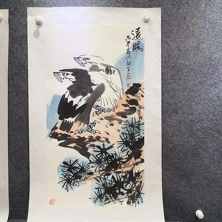 国画知鱼之乐纯手绘