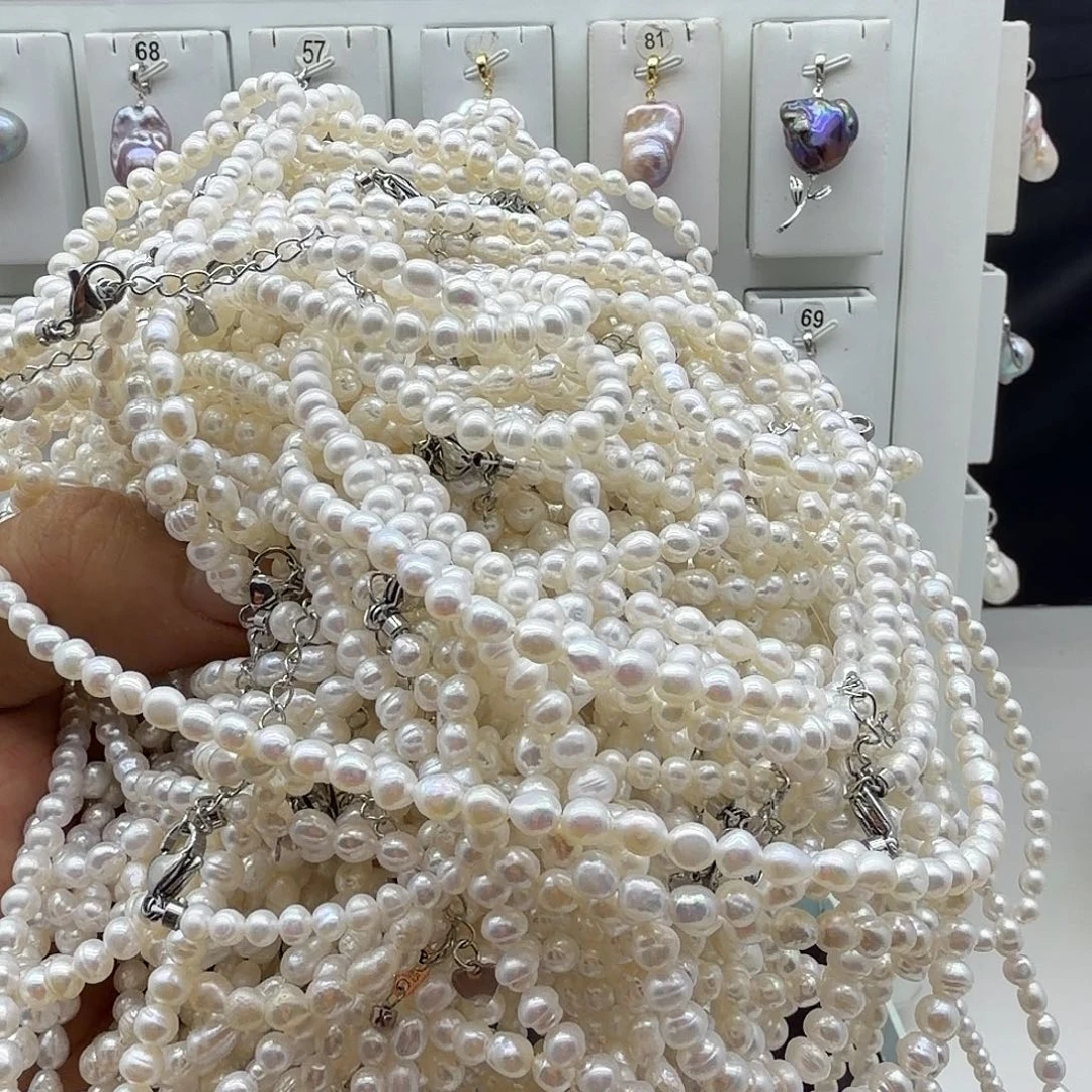 合金淡水珍珠颈饰