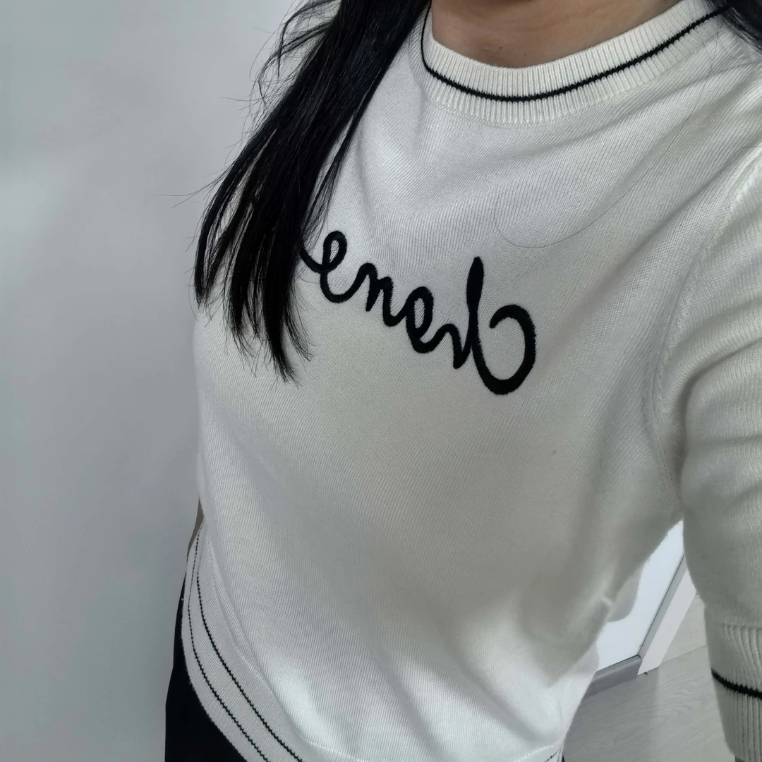 香白色针织短袖uniform159507
