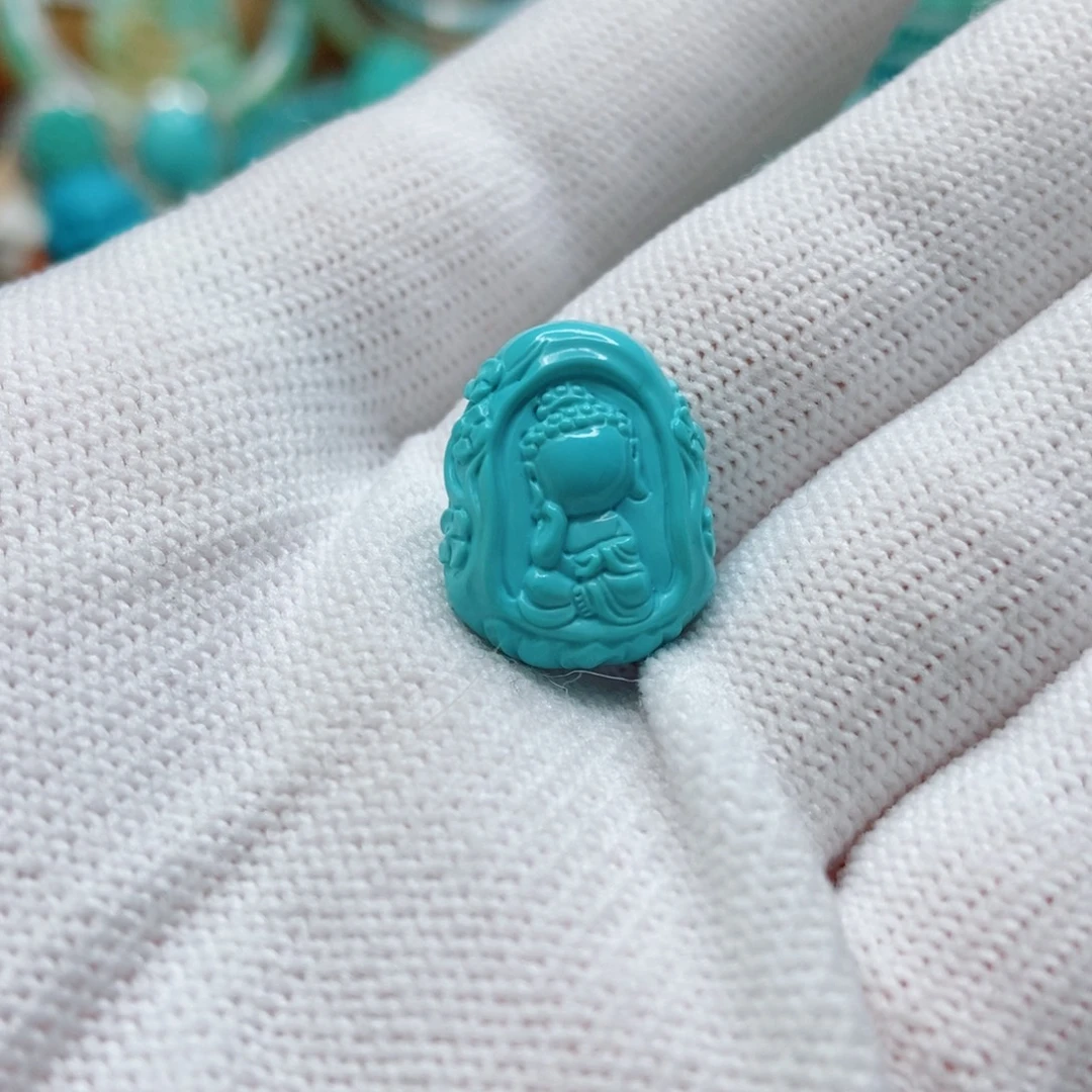 绿松石未镶嵌无相佛