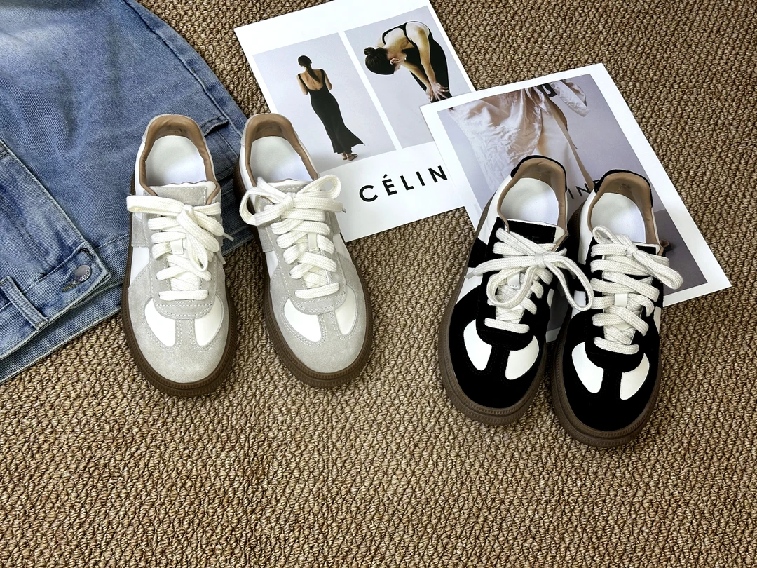 2025秋冬新款阿甘鞋德训鞋女厚底系带圆头百搭休秋冬增高5cm单鞋