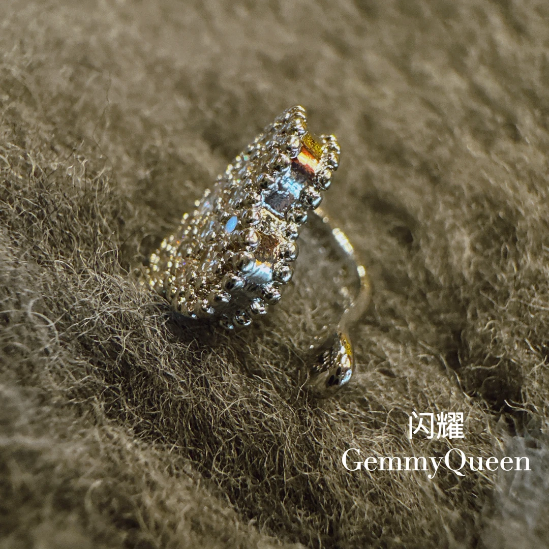 铜合金合成锆石耳饰 闪耀GemmyQueen耳骨夹GQ01614