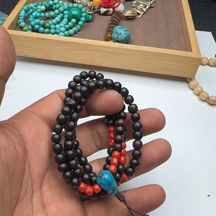 桑杰出品小元素配饰紫檀念珠