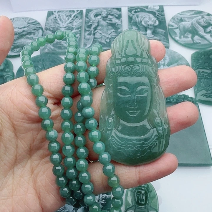 翡翠未镶嵌颈饰多样性发货天然A货翡翠