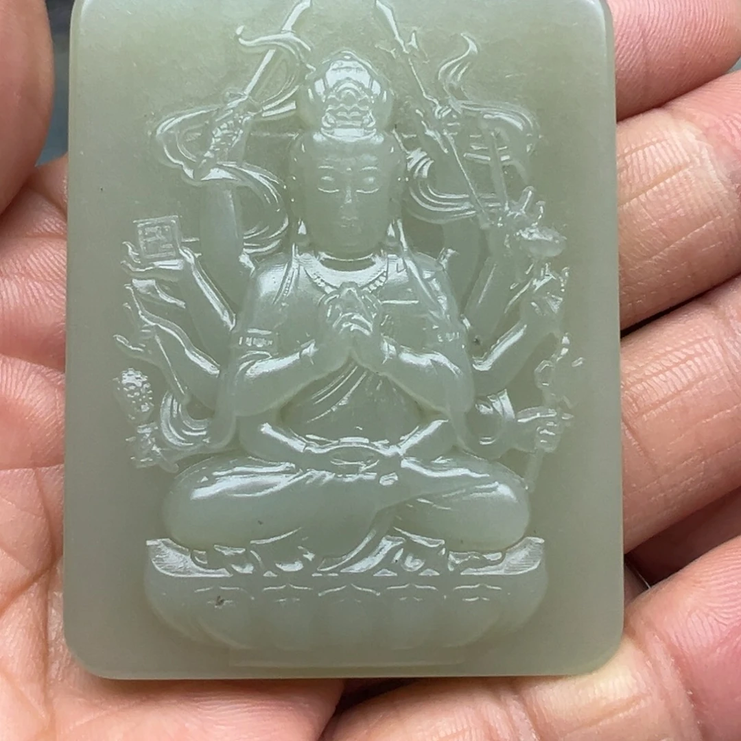 和田玉（糖玉）未镶嵌吊坠(不含链)