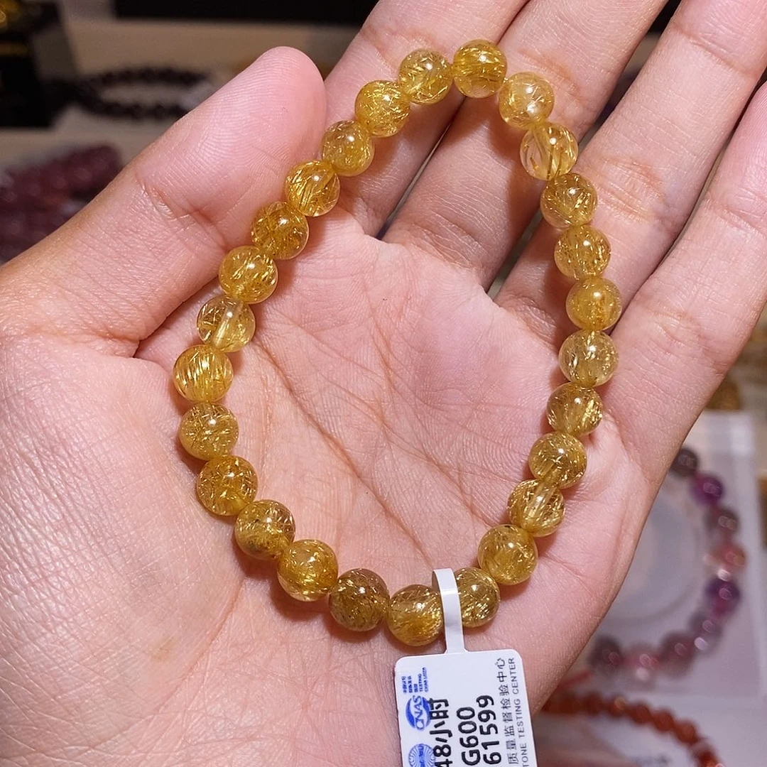 【闪购商品】发晶手链未镶嵌远**料烟花发晶7mm