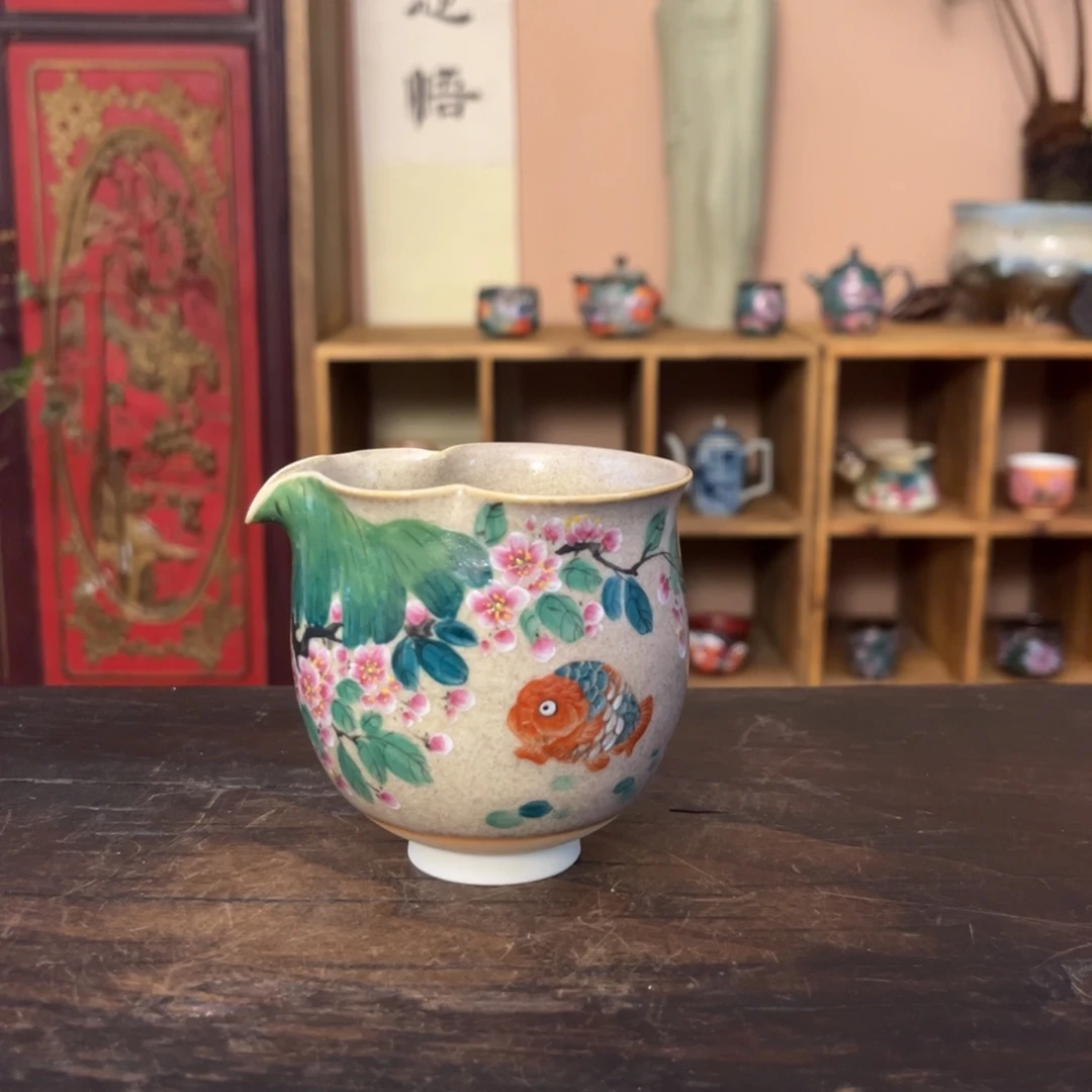 柴烧纯手工手绘陶瓷