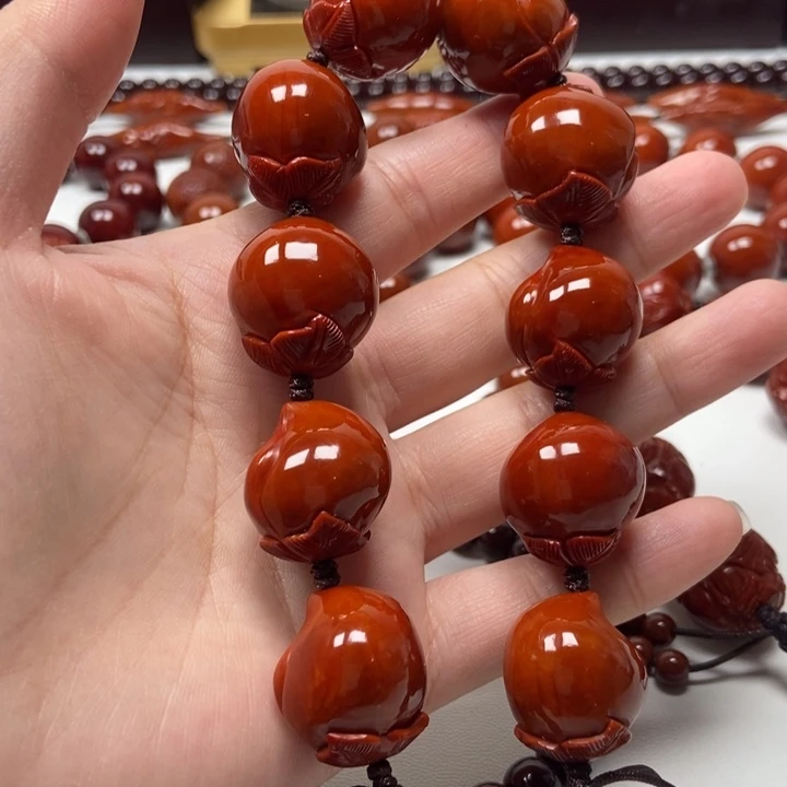 半***两橄榄核吊坠橄榄核