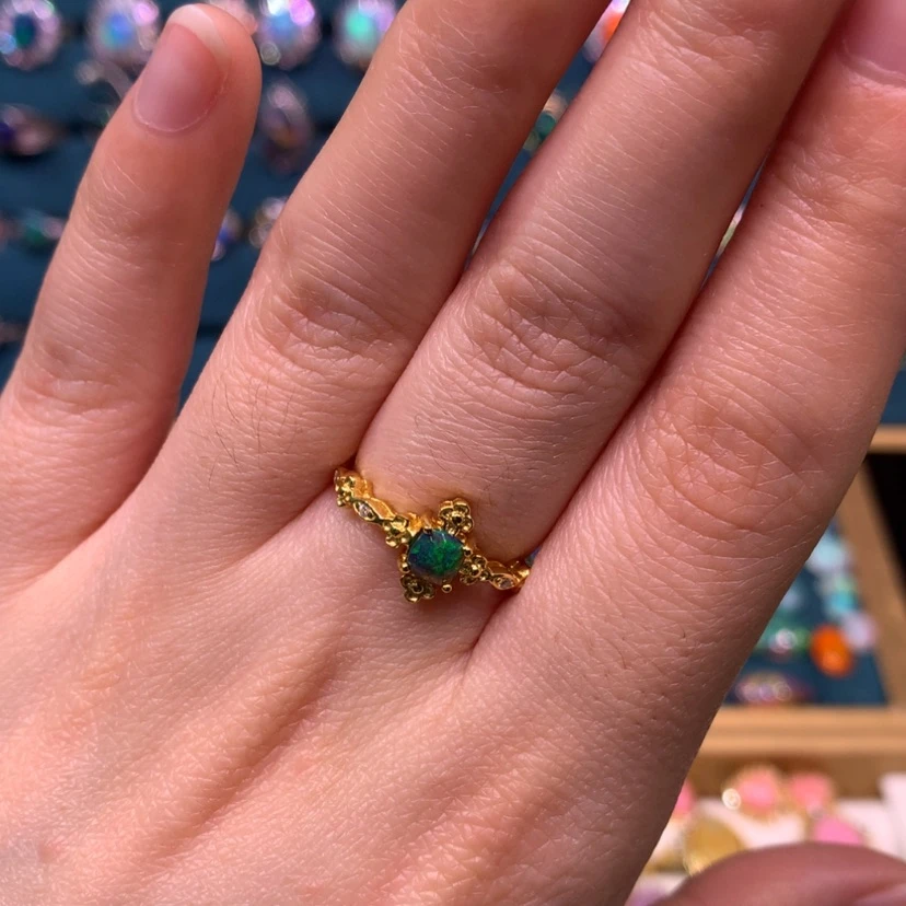 【闪购商品】欧泊戒指款式银S925镶嵌