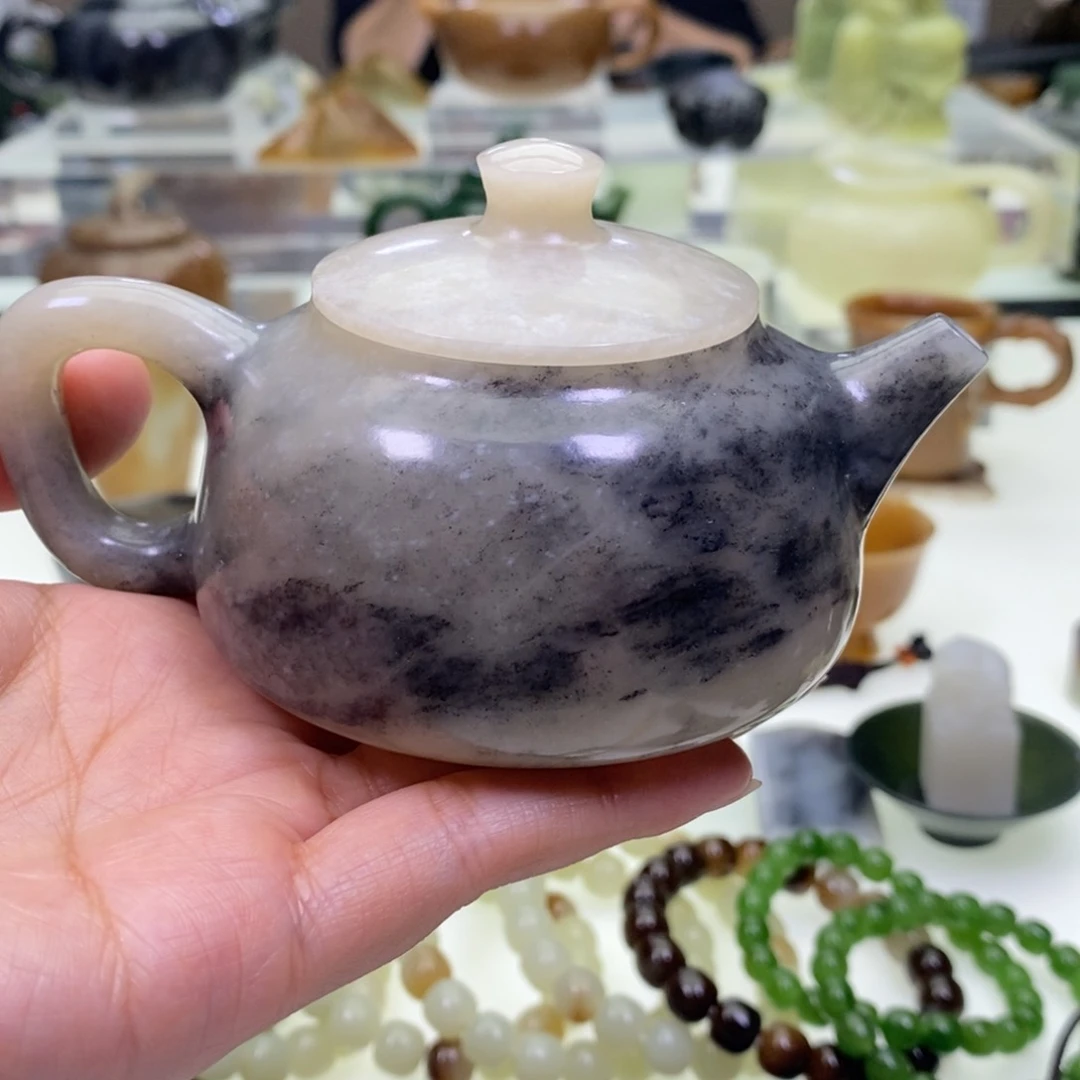 和田玉茶壶未镶嵌逍***哥
