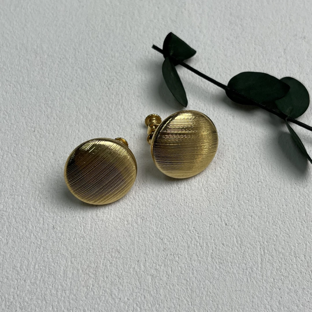 铜合金耳饰 【六六中古】孤品复古耳夹ap7360