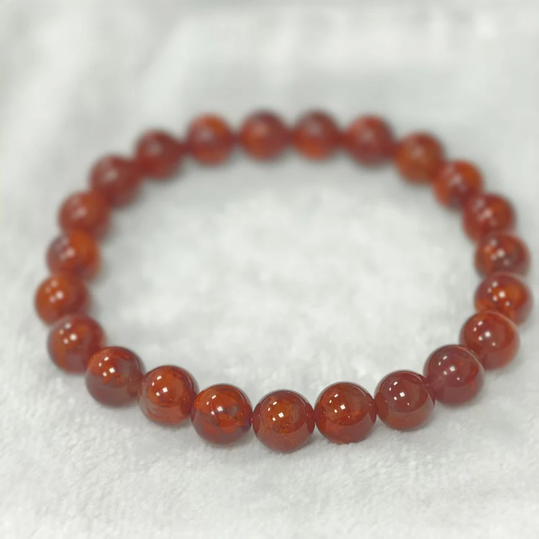 【师老师督造1105-16】24.7g瓦西料南红圆珠手串 无胶无裂 9mm